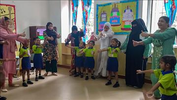 Parent-child bonding at the Diamond Jubilee High School for Girls, Mumbai 