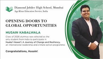 Diamond Jubilee High School, Mumbai alumnus selected    for prestigious international leadership and climate action programme 