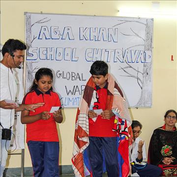 Global Warming: A burning issue addressed by the Aga Khan School, Chitravad's awareness programme 