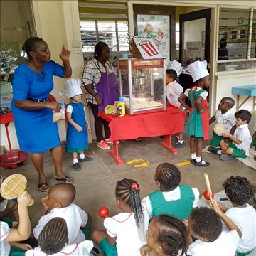 Students at the Aga Khan Nursery School, Mombasa commemorate National Popcorn Day